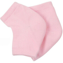 Calcetines de gel para grietas en el talón, 1 par, media malla transpirable de algodón, protección para el talón, multicolor rosa.