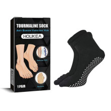 HOUKEA HKB05-A018-1-BK1 1 par de calcetines antideslizantes de turmalina para juanetes y varices, multicolor