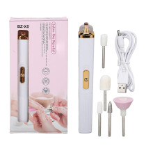 Taladro de uñas eléctrico inalámbrico de 2 velocidades, recargable por USB, herramienta portátil para el cuidado de manos y pies.