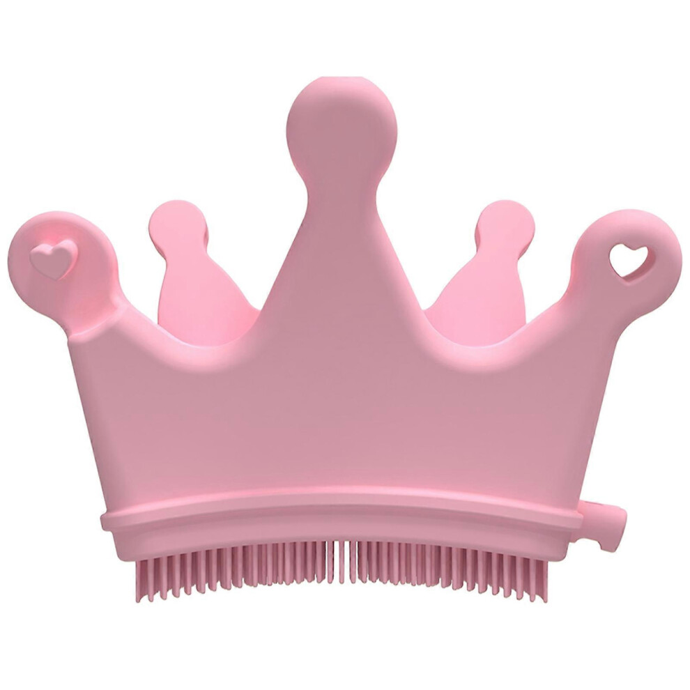 Pink 2-Piece Silicone Crown Nail Brush Pen Rack Holder & Separator Practice Base