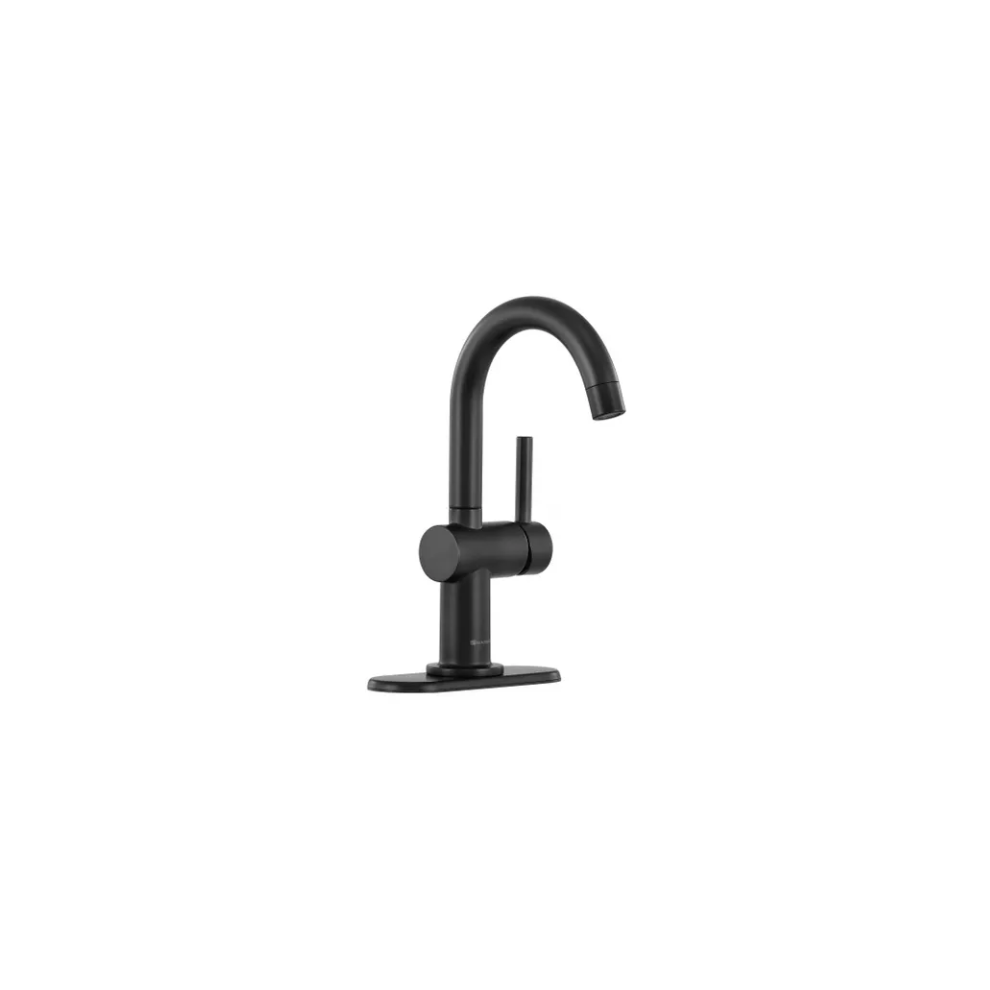 Glacier Bay Dorind Single Hole Single-Handle Deck Mount High-Arc Bathroom Faucet In Matte Black 465719099033
