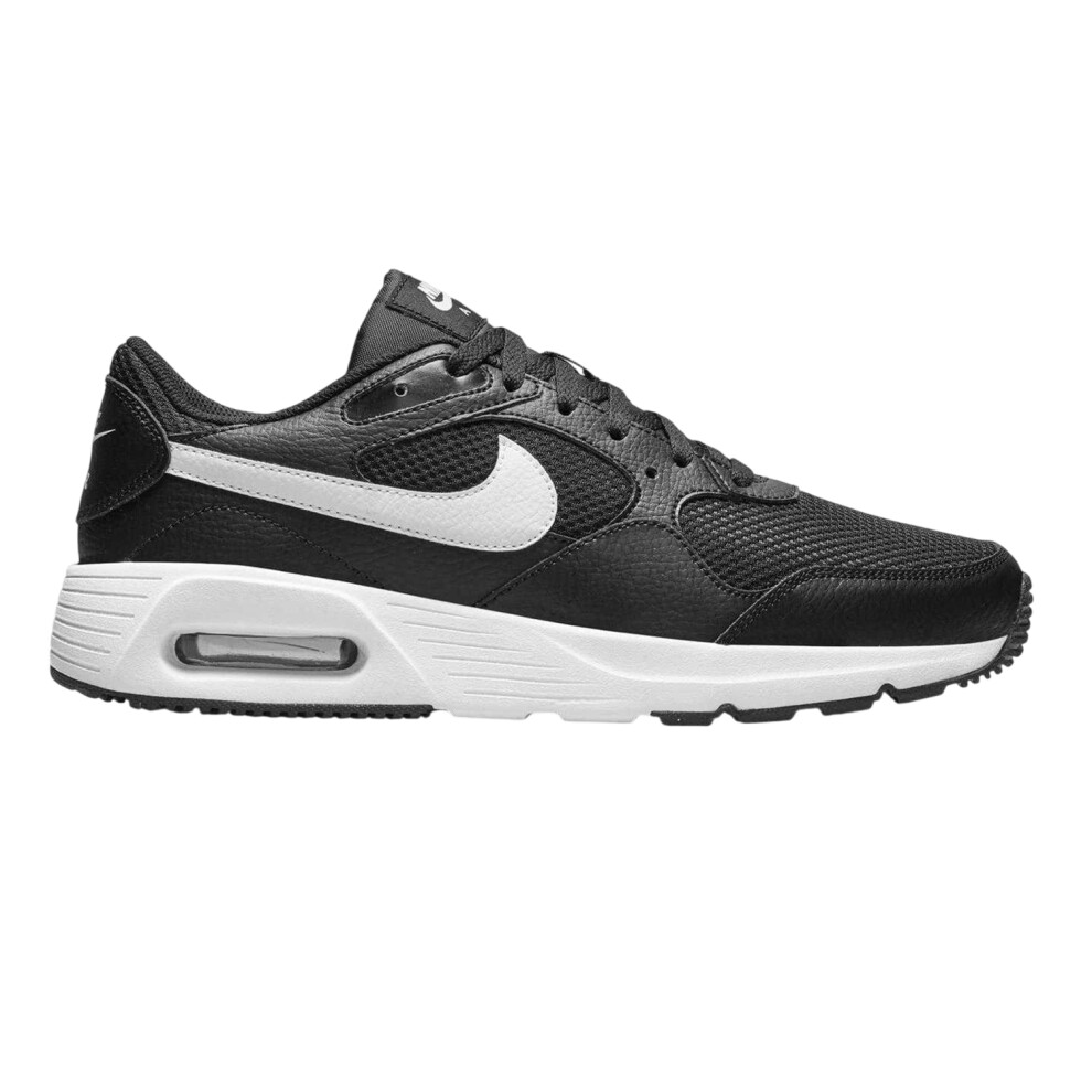 Nike (7.5 Uk, Black/White) Mens Air Max Sc Leather Trainers