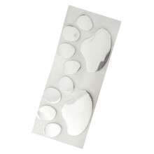 2pcs Silver Dog Paw Car Sticker