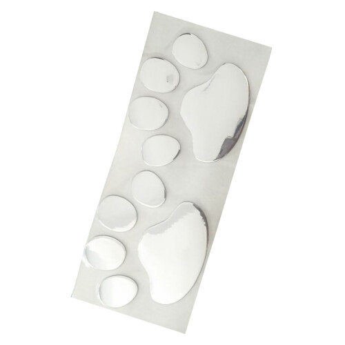 2pcs Silver Dog Paw Car Sticker