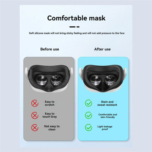 Sweatproof VR Face Cover for Meta Quest 3S - Washable Cushion Pad Replacement, Enhanced VR Experience Accessories B 1