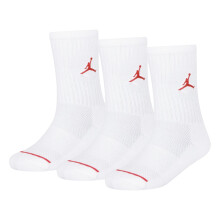 (10 UK Child-13 UK Child, White) Nike Childrens/Kids Air Jordan Crew Socks (Pack of 3)