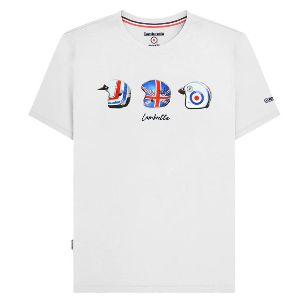 Lambretta (4Xl, White) Mens Ss25 Helmet T-Shirt
