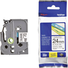 Brother TZe-251 Labelling Tape Cassette, 24 mm (W) x 8 m (L), Laminated, Brother Genuine Supplies - Black on White - Packaging May Vary