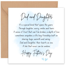 Fathers Day Card - Fathers Day Cards From Daughter - Cards - Husband Funny Nice Words - Father's Father Humour Funny - From Son Daughter Both Of Us-