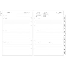 Orgnizme 26-27 Middle Year Weekly Diary Refill A5 Size, Week on Two Pages, Month