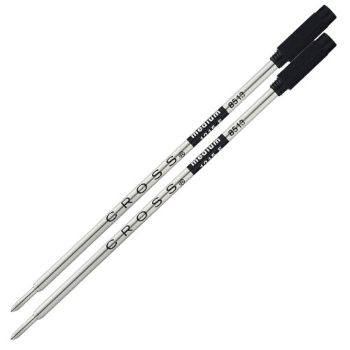Cross Cross Ballpoint Refill, Medium Black, 2 per card, (8513-2)