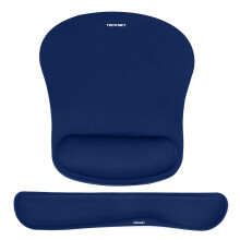 TECKNET Wrist Rest Mat, Keyboard and Mouse Wrist Support Pad Set, Comfortable Memory Foam Mouse Mat with Wrist Cushion Support, Anti-Slip Ergonomic M