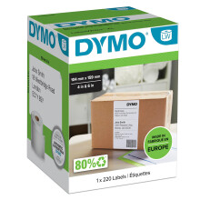 DYMO Authentic LabelWriter Extra Large Shipping Labels | 104 mm x 159 mm | Self Adhesive | Roll of 220 Easy-Peel Labels | for LabelWriter 4XL/5XL Lab
