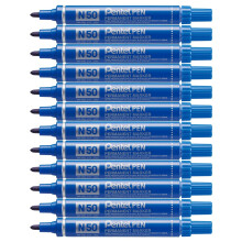 Pentel N50 Permanent Marker Bullet Tip with Aluminium Barrel Waterproof Ink - Blue