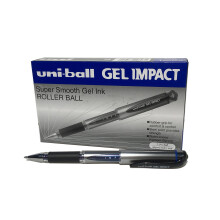 uni-ball - Gel Impact,Blue Ink, Broad Nib, Rollerball Gel Pens (12pc Set) - Smooth, Comfortable, Long Lasting, Japanese Quality, for School, Work, Of