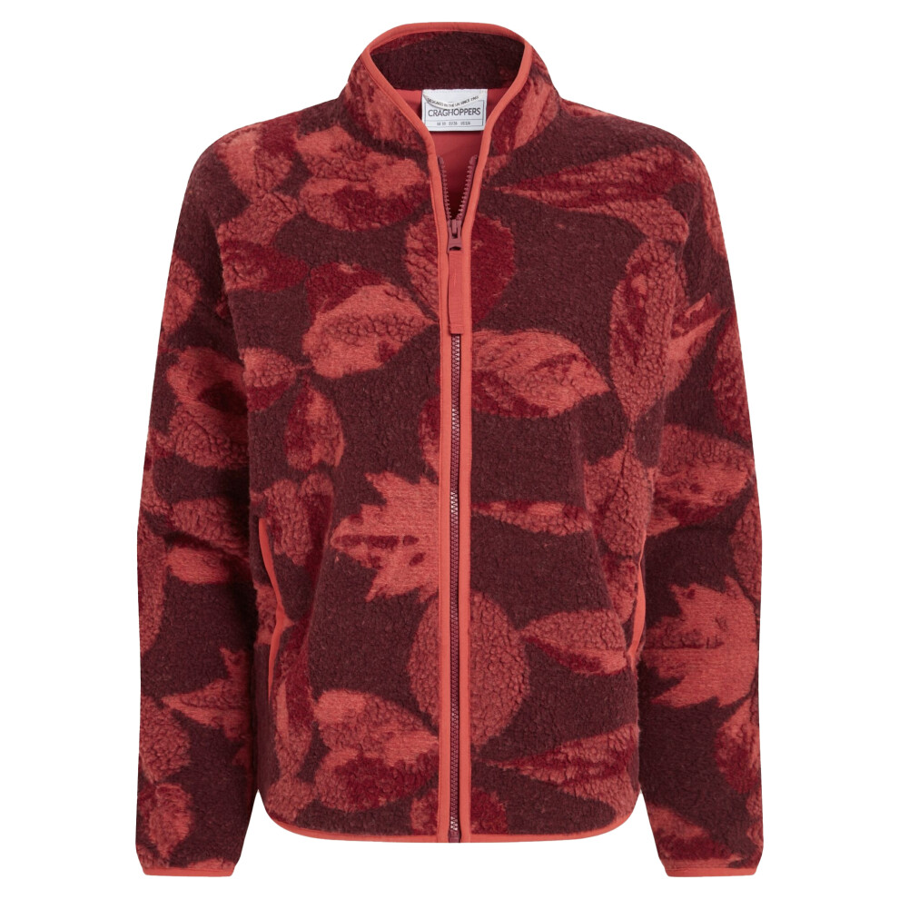 Craghoppers (8 Uk, Sumac ) Womens/Ladies Catalina Leaf Print Fleece Jacket Red