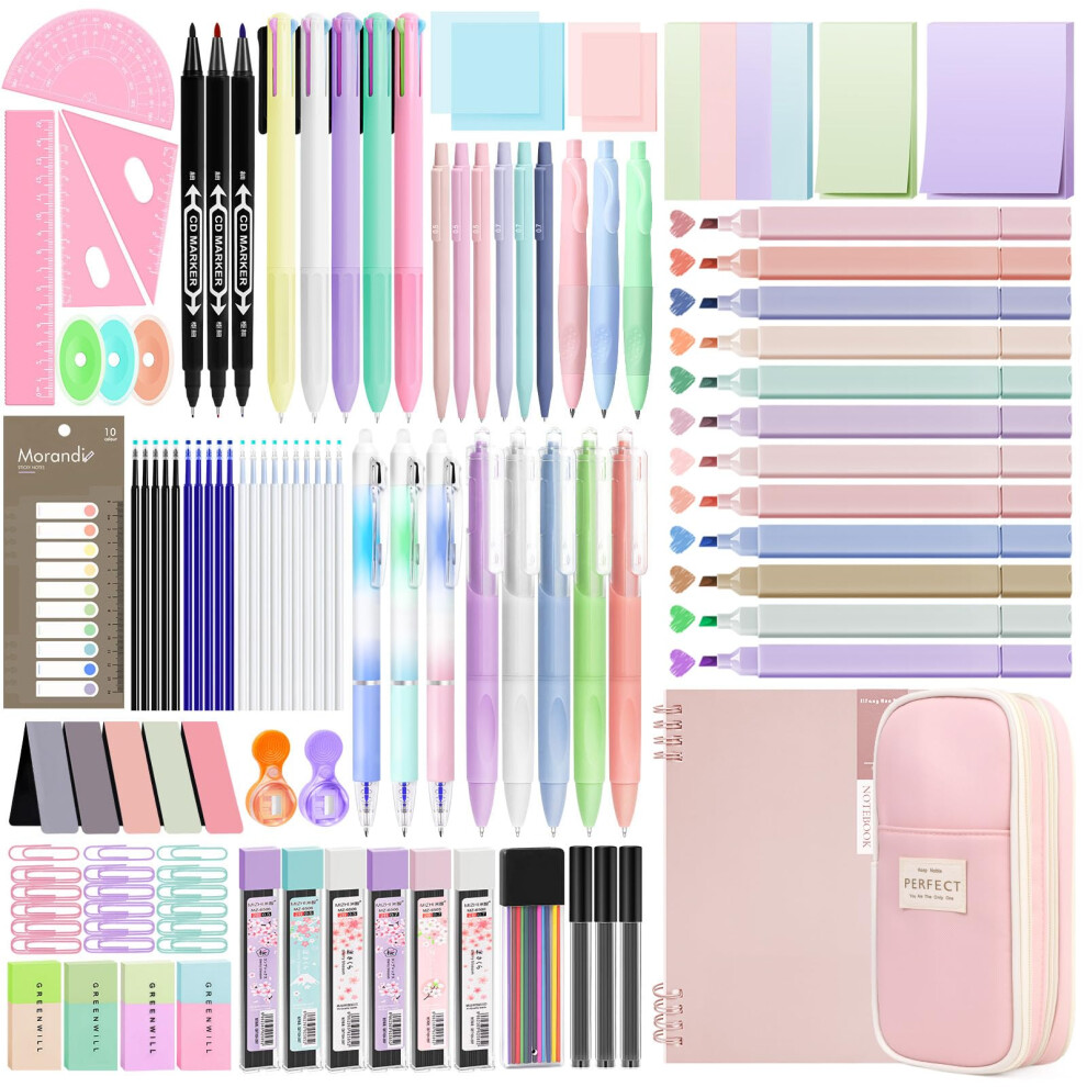 Photos - Notebook Focxoio 146PCS Aesthetic Stationery Supplies with Pen Case & ,12 Pastel