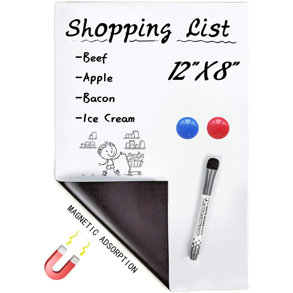 Photos - Other Office Equipment OWill Magnetic Dry Erase Whiteboard Sheet for Fridge, A4 Size Magnet Reminder Board, Planner Board or to Do List Whiteboard,
