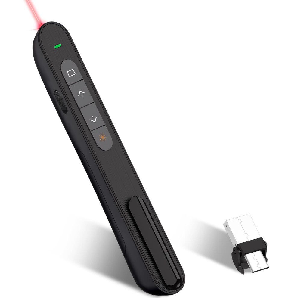 Photos - Other Office Equipment USB & Type-C 2 in 1 Clicker for Powerpoint 2.4GHz Hyperlink Volume 328FT Wireless Presenter Remote PPT PowerPoint Clicker Pr