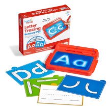 Learning Resources Letter Tracing Sensory Pad, Letter Tracing for Kids 3-5, Wipe-Clean Handwriting Practice Activity Set with Stylus