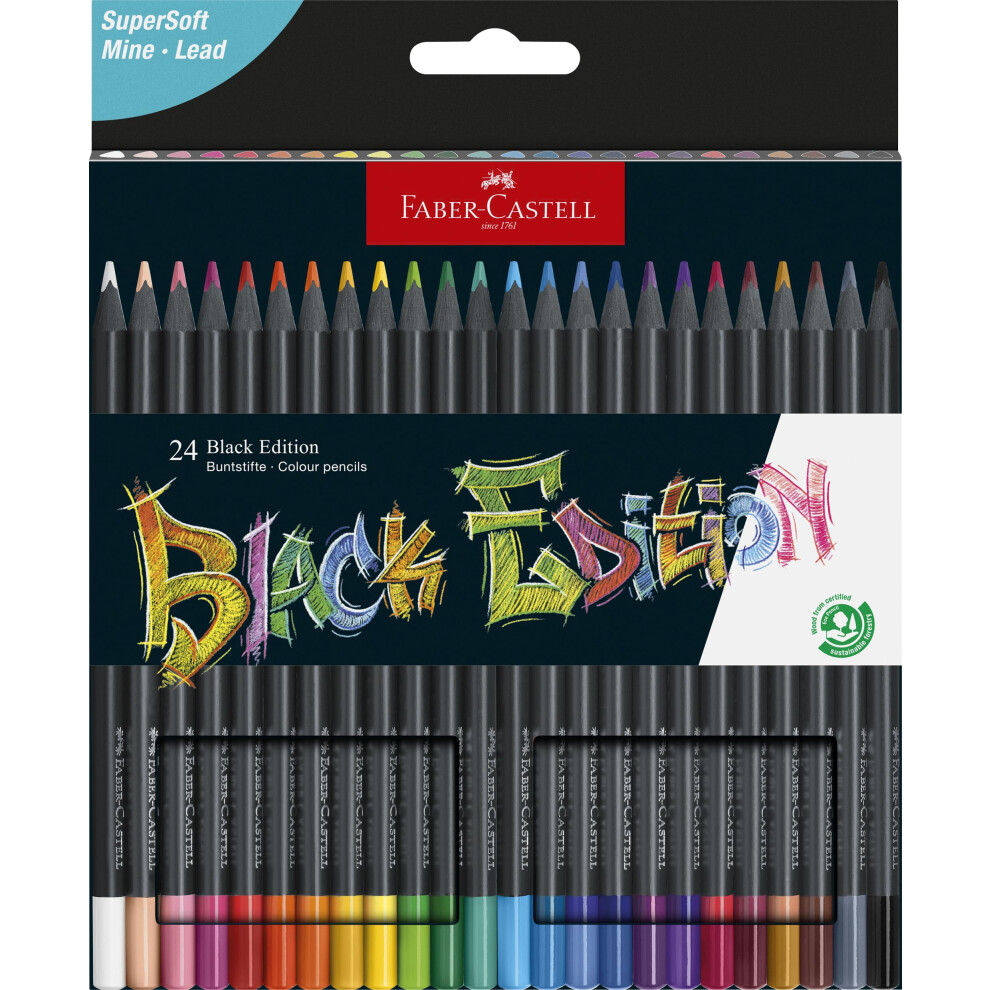 Faber-Castell Black Editition 24 X Colour Pencils