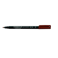 Staedtler 318-7 Permanent Marker Pens, Brown Writing Colour, Polypropylene, 0.6 mm, 1 Piece, (Brown, Black Exterior)