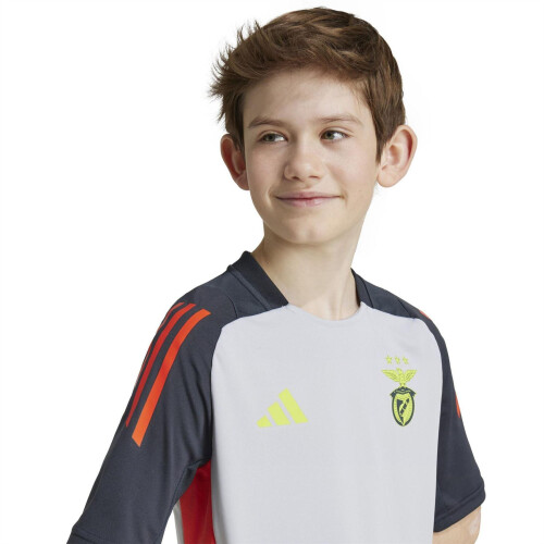Adidas (11-12 Years, Light Grey Solid) Adidas Childrens/Kids SL Benfica Training Jersey 2