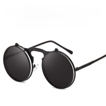 (Style 1)Occhiali da sole stile steampunk in metallo con design full frame per viaggi estivi e uscite