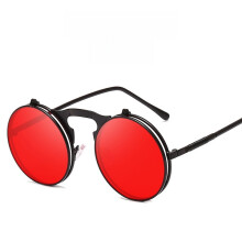 (Style 5)Occhiali da sole stile steampunk in metallo con design full frame per viaggi estivi e uscite