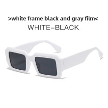 (Style 2)Occhiali da sole quadrati unisex montatura pc moderna con lenti verdi per moda e viaggi