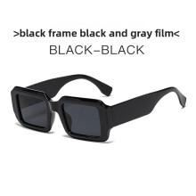 (Style 1)Occhiali da sole quadrati unisex montatura pc moderna con lenti verdi per moda e viaggi