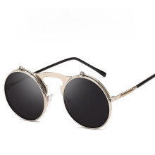 (Style 4)Occhiali da sole stile steampunk in metallo con design full frame per viaggi estivi e uscite