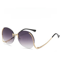 (Gray)Occhiali da sole stile geometrico alla moda con Uv400 per giornate eleganti fuori e feste
