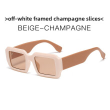 (Style 3)Occhiali da sole quadrati unisex montatura pc moderna con lenti verdi per moda e viaggi