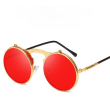 (Style 6)Occhiali da sole stile steampunk in metallo con design full frame per viaggi estivi e uscite