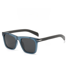 (BlueFrameGrey)Occhiali da sole uomo quadrati polarizzati con protezione Uv400 per ciclismo e outfit moda