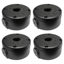 Kunststoff-Universal-Verbindungsbox für Bullet- & Dome-IP-Sicherheitskamera-Montagehalterung (Schwarz-4er-Pack)