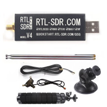 For RTL-SDR Blog V4 R860 RTL2832U 1PPM TCXO Biased Tee SMA Software Defined Radio with Dipole Antenna Kit