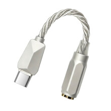 Cable Adaptador DAC para Auriculares de Tipo C A 3,5 mm Hembra, Decodificador de Audio de 32 Bits/384 KHz con Chip KT02H20