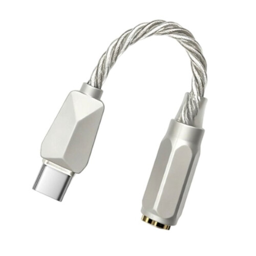 Type-C to 3.5mm Female Headphone DAC Adapter Cable 32-Bit/384kHz Audio Decoder with KT02H20 Chip