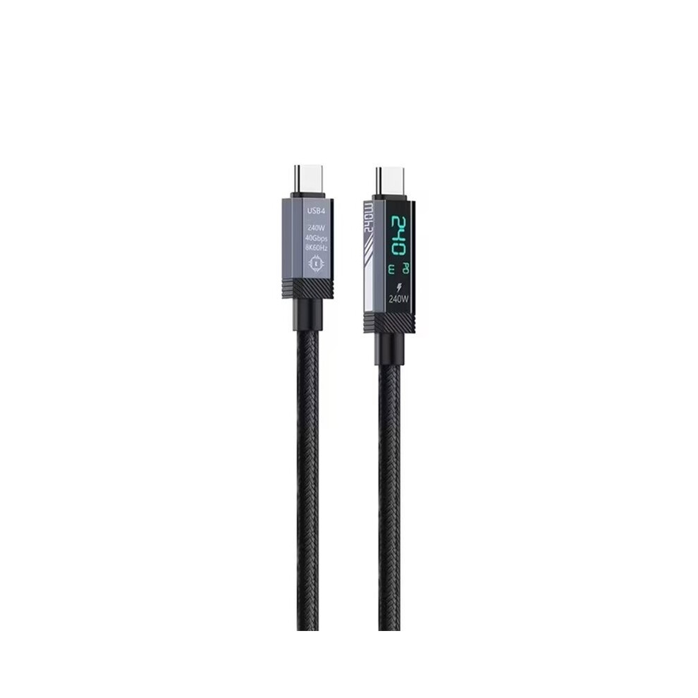 Pd240w 8K60hz 40Gbps Usb4 Type C Fast Charging Cable With Digital Display For Mobile Phone Tablet Laptop 4713332033795