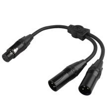 XLR-Splitterkabel XLR-Vrouwelijk Naar 2 XLR-Mannelijk of XLR-Mannelijk Naar 2 XLR-Vrouwelijk Patch Y-Kabel Gebalanceerde Microfoonsplitterkabel F Naar