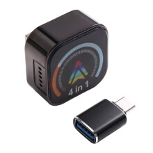 4-in-1-Adapter für Kabelloses CarPlay und Bildschirmspiegelung, Upgrade Von Kabelgebunden auf Kabellos, -USB-Adapter mit Stecker und