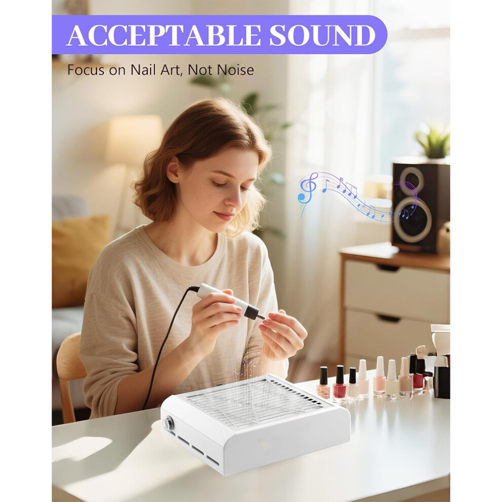 40W Nail Dust Collector Machine Nail Vacuum Dust Extractor Suction Fan