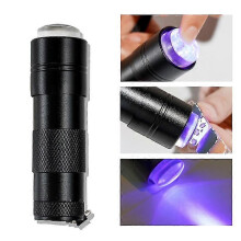 Mini lampe torche UV rose rouge pour ongles avec tampon, lampe LED portable en silicone pour une manucure à séchage rapide