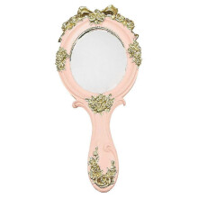 Vintage Pink Princess Hand Mirror for Home, Travel & Salon Use