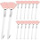 14-Pack Soft Fan Facial Applicator Brush Acid Tool (Pink) 1