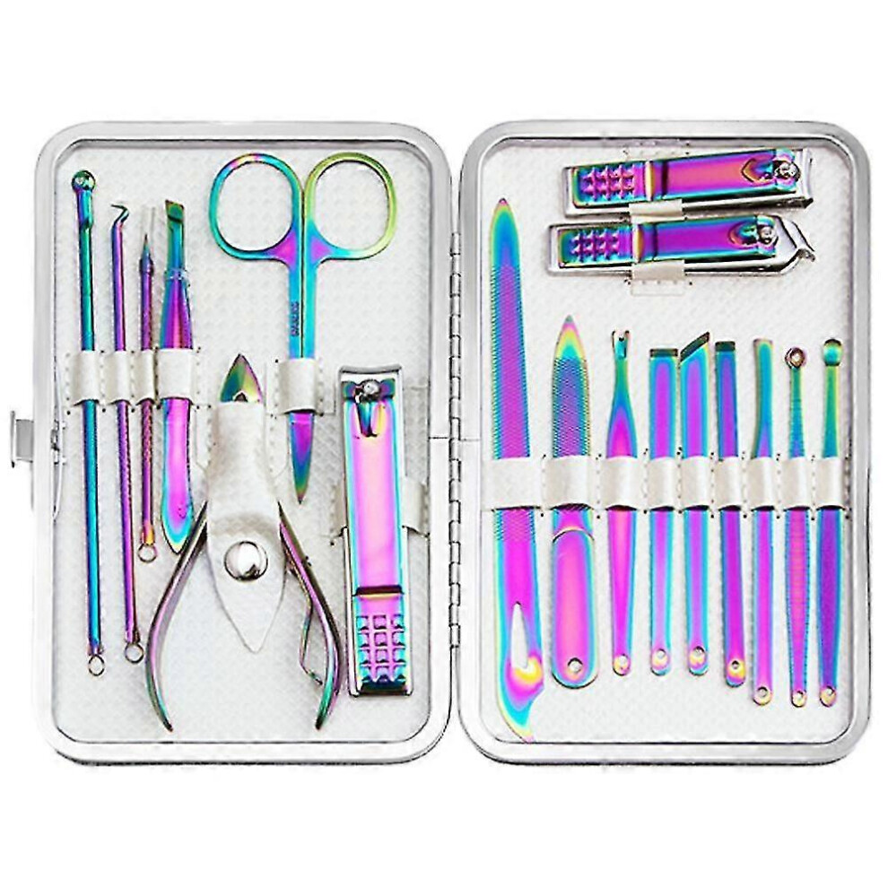 Professional Stainless Steel Manicure & Pedicure Kit - Nail Clippers Set Grooming Care Tools