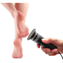 Removedor de callos eléctrico mejorado, lima para pies ajustable de varias velocidades con almohadillas reemplazables, color negro.