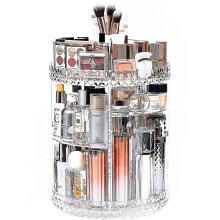 360 drehbarer Acryl-Make-up-Organizer, verstellbare Aufbewahrung für Schmuck, Pinsel und Lippenstifte